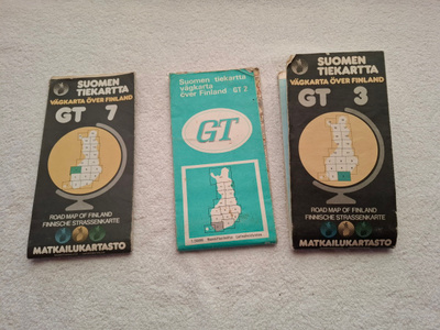 GT 2, 3 JA 7 KARTAT VANHAT