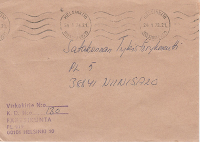 Sotilaspostia, PÄÄESIKUNTA , Helsinki 10