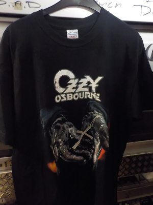 OZZY OSBURNE BLACK RAIN KIERTUE T-PAITA KOKO L
