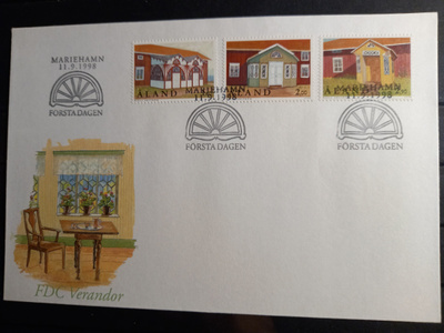 ÅLAND EPK FDC 8/1998: Arkkitehtuuri, kuisteja sarja