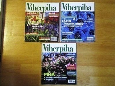VIHERPIHA- lehtiä.  1,00€ kpl