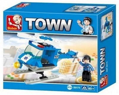Sluban Town Poliisi Helikopteri, 85 palikkaa, 1 hahmo *UUSI*