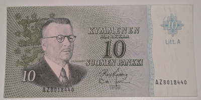 10 Markkaa 1963 Litt. A AZ8018440