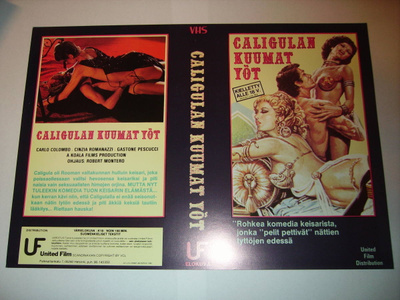 Vhs kansipaperi Fix - CALIGULAN KUUMAT YÖT  (Sis.postikulut)
