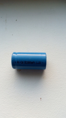 1kpl Sub-C (SC) 1.2V 1800mAh Ni-Cd akku/patteri, ladattava.