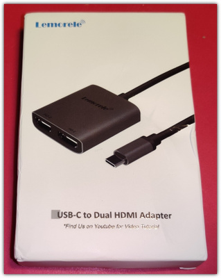 USB C - 4K Dual HDMI -sovitin / adapteri  #29552