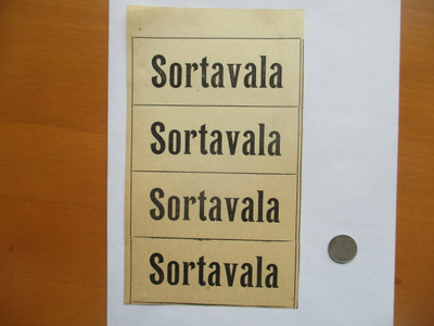 Sortavala VR rahtipakettilipukkeet 4 kpl