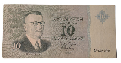 10 Markkaa 1963 ilman Litt A9629292
