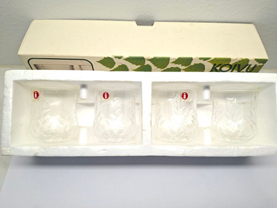 Jorma Vennola Koivu snapsilasit 5 cl 4 kpl Iittala