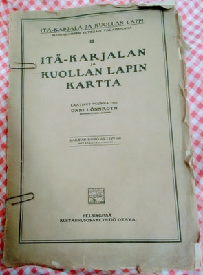 Itä-Karjalan ja Kuollan Lapin kartta v.1918