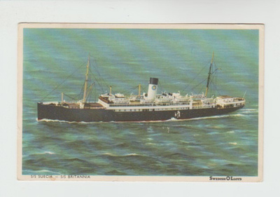 Postikortti, LAIVA  S/S SUECIA--S/S BRITANNIA