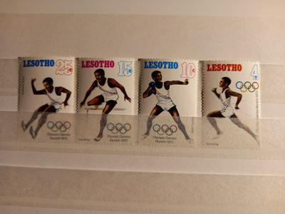 OLYMPIALAISET urheiluaiheinen sarja LESOTHO 1972 **