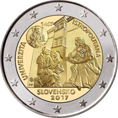 ** SLOVAKIA 2€ 2017 Istropolitana pillerissä **