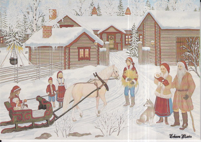 Erkers Marie Persson: Hevonen, reki, ihmisiä, koira e62