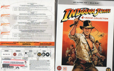 Indiana Jones 4-Movie Collection	(86 449)	UUSI	-FI-	4K HD+BL