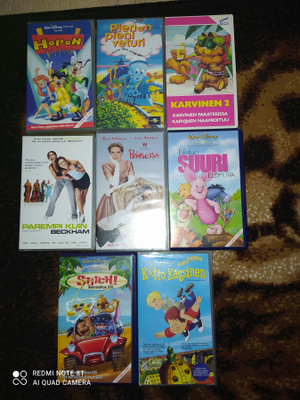 Lasten ja nuorten VHS kasetteja 1e kpl