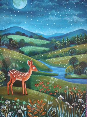 Bambi joen rannalla