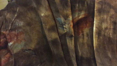 Kuparinhohtoinen upea Ruusukangas 155x74cm