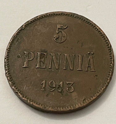 5 penniä 1913