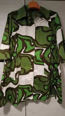 Vihreä vintage mekko / Anne Ojanen design 40-46