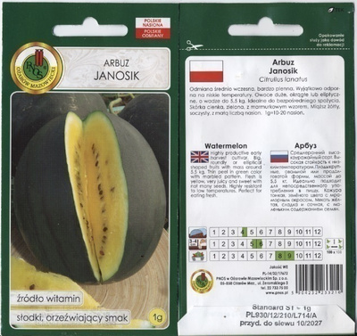 Vesimeloni "Janosik" - siemenet #