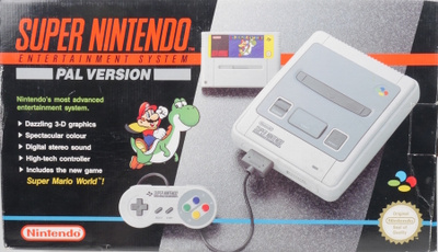 Super Nintendo Console With Super Mario World