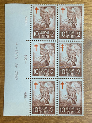 TUB 1956 10MK+2MK NUMERO KUUSILO**