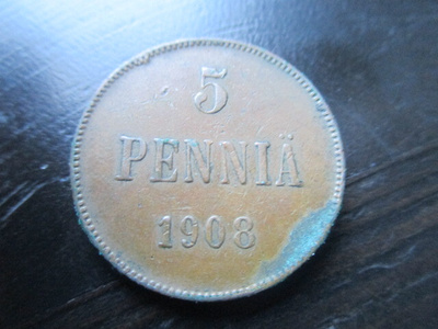 5 Penniä 1908