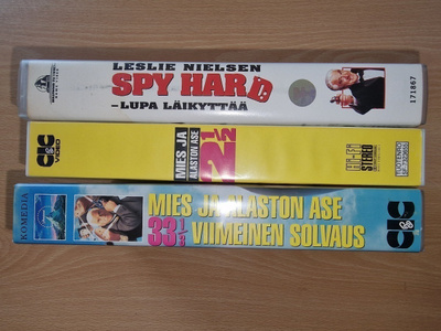 Spy Hard + Mies ja alaston ase 2 & 3 (Leslie Nielsen) 3xVHS