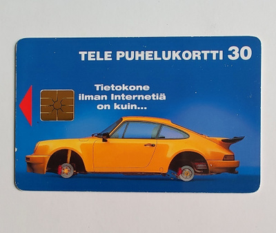 Tele-puhelukortti, kuvassa Porsche