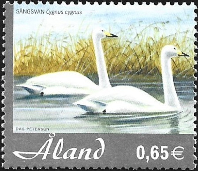 Åland 2005  Tulokaslintuja Laulujoutsen  0,65 €  ** LaPe 245