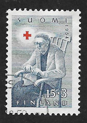 Punainen risti 1954 15+3mk (LAPE 423) O