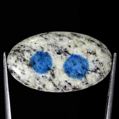 "K2" azuriitti-graniitti Yeti silmät 9.33 ct cabochon Skardu