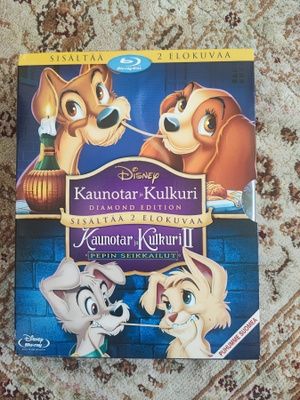 Kaunotar ja Kulkuri 1-2 BLU-RAY DISNEY