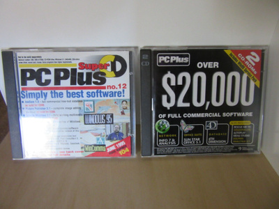 2 (3) Vanhaa PC Plus CD levyä