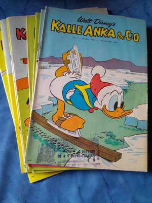 8 kpl kalle anka 1963