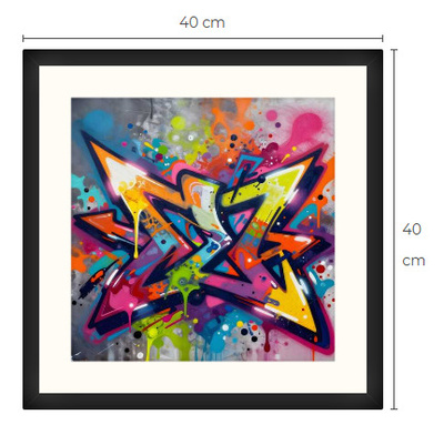 Uusi uniikki graffiti Pop art print taulu 40 cm x 40 cm