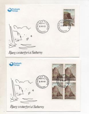 Färsaaret  kaksi FDC  1989   halvalla