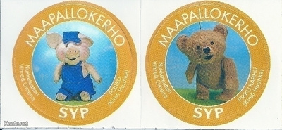 Possu ja Pikku Karhu – SYP Maapallokerho tarra