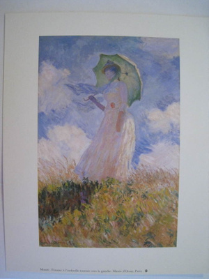 Painokuva Monet Femme à l’ombrelle Musée d’Orsay (vasen)