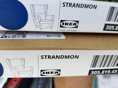 STRANDMON Irtopäällinen nojatuolille, Sjölyckan tummansinine