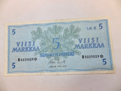 5 mk 1963 Litt B B-sarja * Tähti