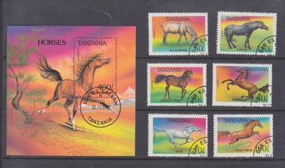 Tanzania 1993 hevosia blokki jasarja