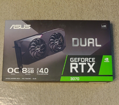 Asus Nvidia RTX 3070 OC DUAL 8GB PCIe 4.0 näytönohjain