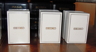 3 kpl Seiko kellokotelot