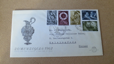 FDC Hollanti 1962: hyväntekeväisyyssarja - kulttuuriaarteita