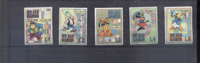 ååpm . WALT DISNEY . San Marino . Sarja 1-5 L. 5 merkkiä. **