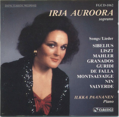 IRJA AUROORA Songs / Lieder – CD 1991, Ilkka Paananen, piano