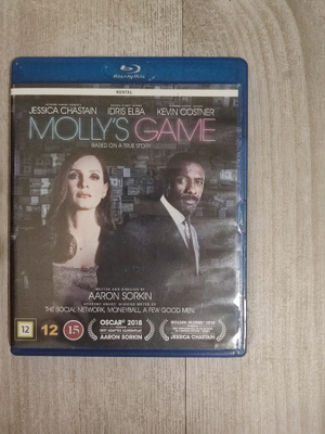 Molly's Game BLU-RAY Jessica Chastain Idris Elba