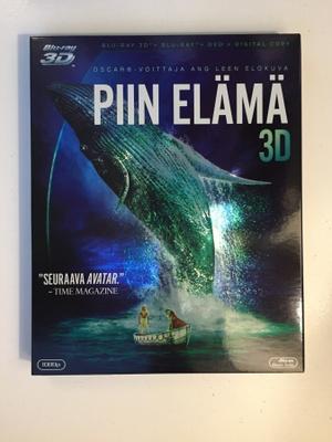 Piin elämä (Blu-ray 3D + Blu-ray + DVD) Ohjaus: Ang Lee 2012